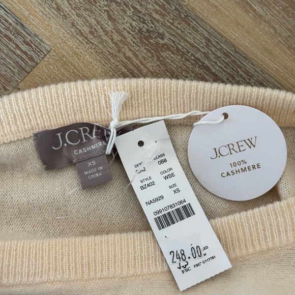 J.Crew Cashmere Boatneck Sweater in Warm Sesame, size XS - Picture 9 of 12